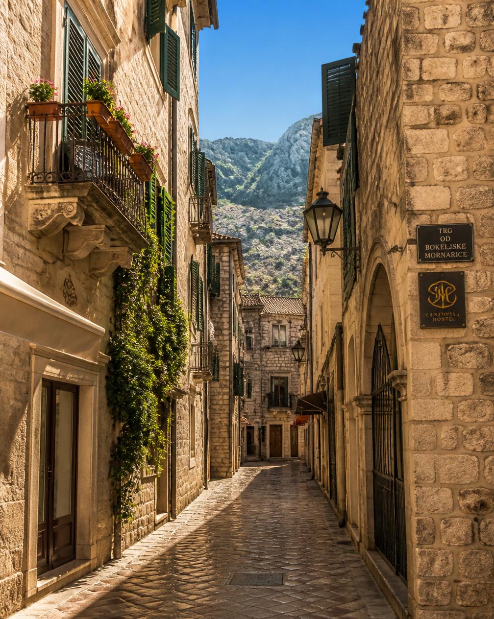 Ruelle de la vieille ville de Kotor